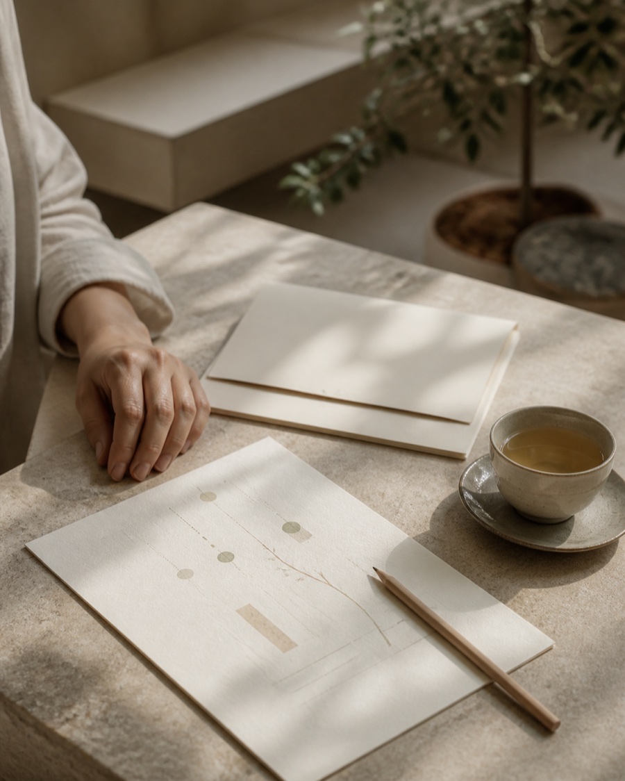A personal Seoul plan being reviewed in a quiet setting