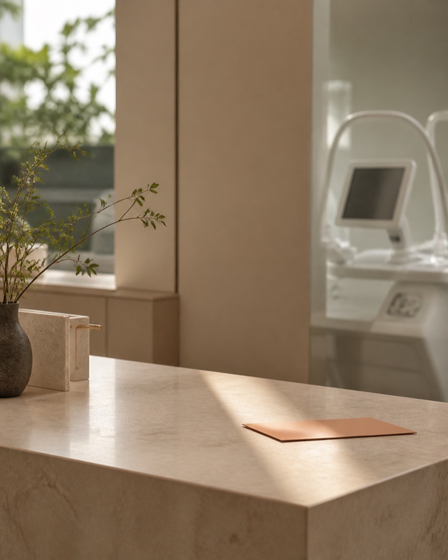 A refined dermatology consultation space in Seoul